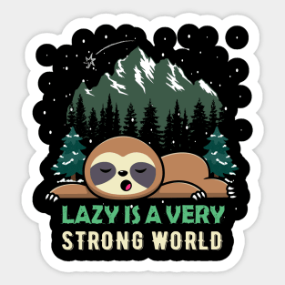 Sloth Lazy is a very strong world christmas Sticker